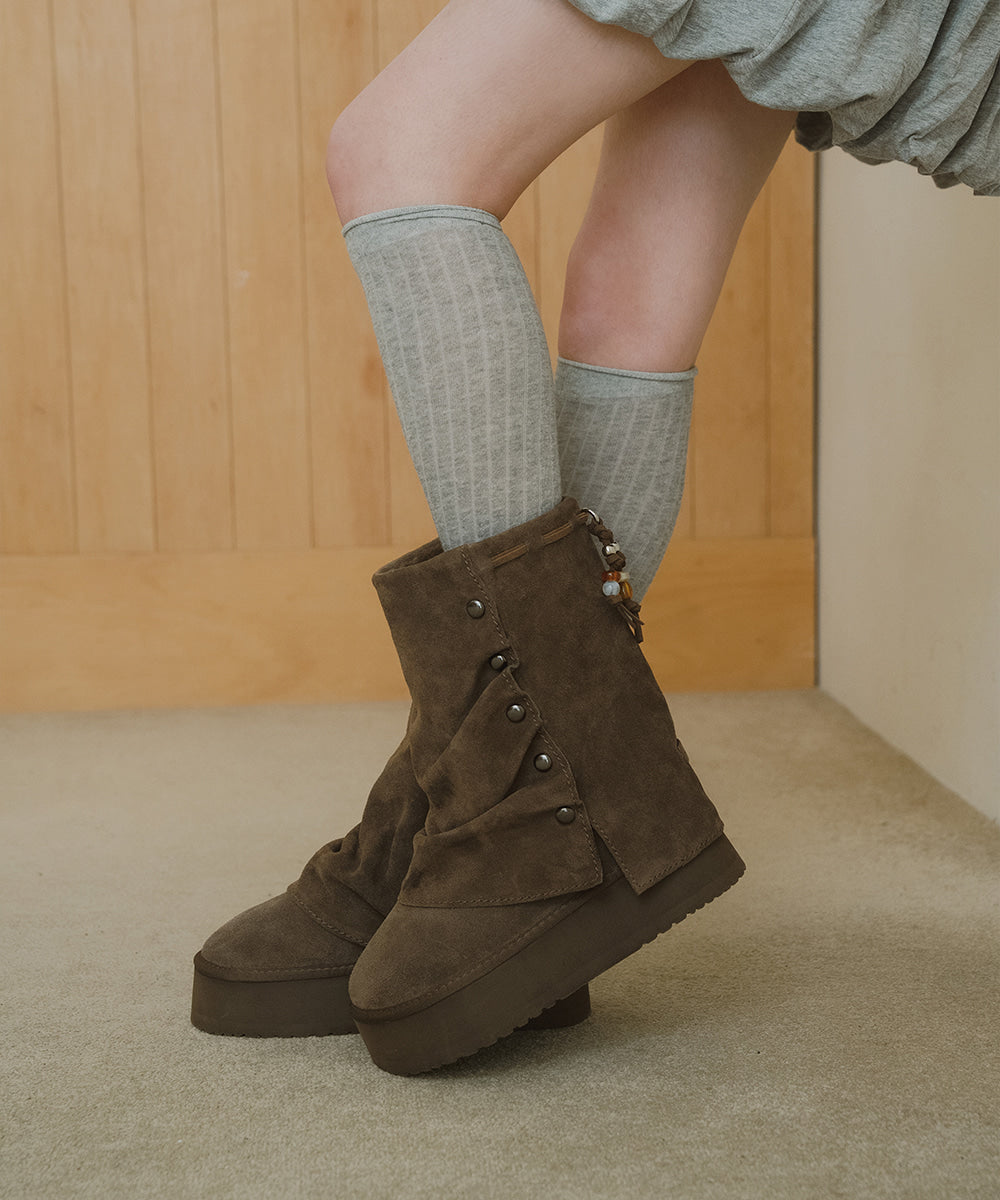Rockfish Weatherwear Stud Maxi Folded Boots Middle Cocoa - photo 2