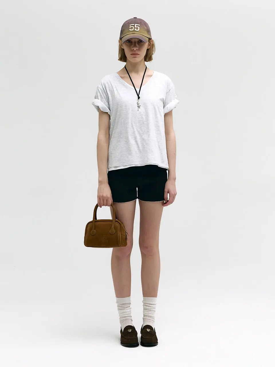 MARGESHERWOOD Soft Tote Mini Bag in Chestnut Nubuck leather