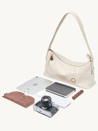 Songmont H Yore Bag Cloud - flat lay with tablet, notebook and camera