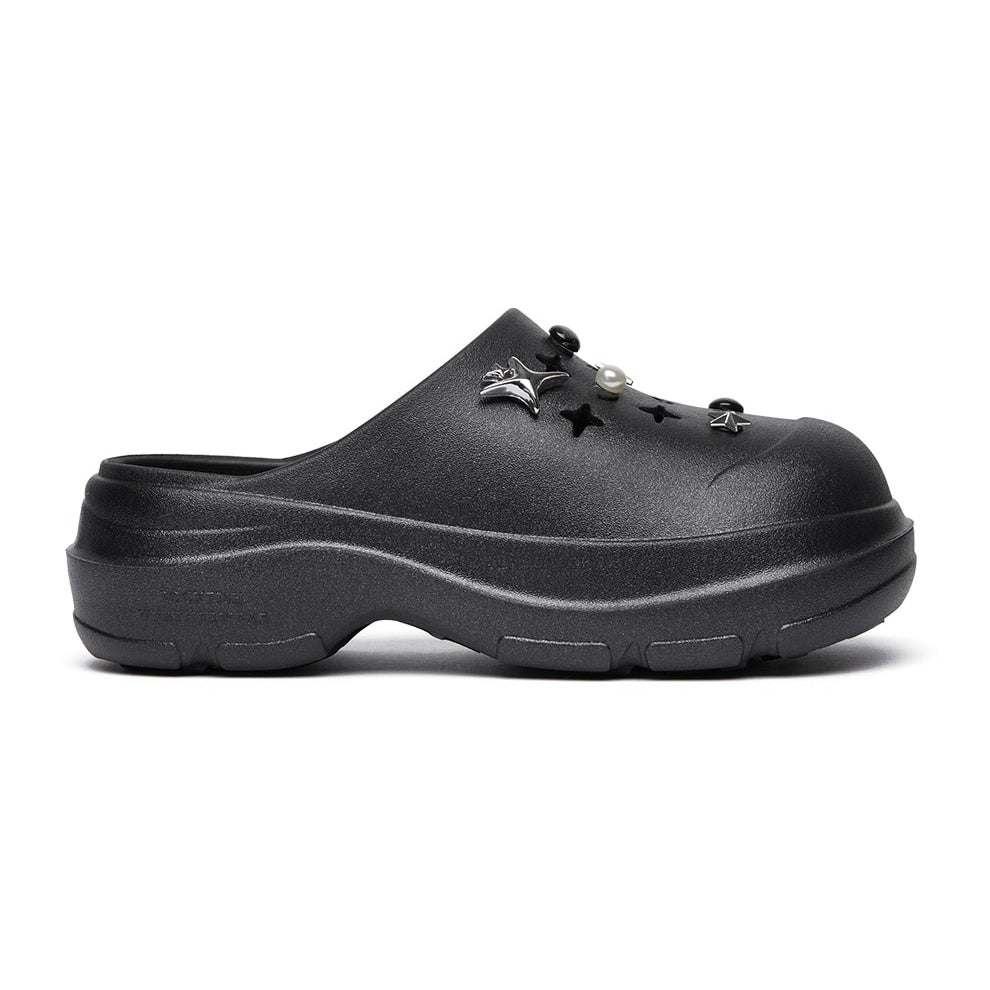 Rockfish Weatherwear x clor Hayden Clog Black Glitter side view
