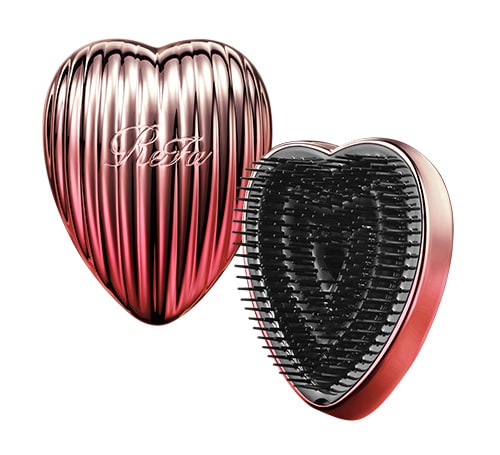 ReFa HEART BRUSH RAY Gradient Pink cover and pin side