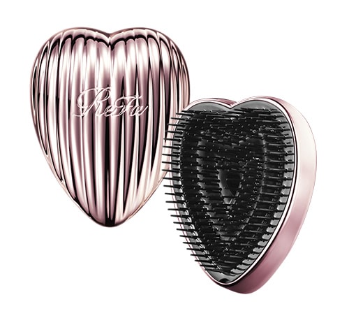 ReFa HEART BRUSH RAY Rose Gold cover and pin side