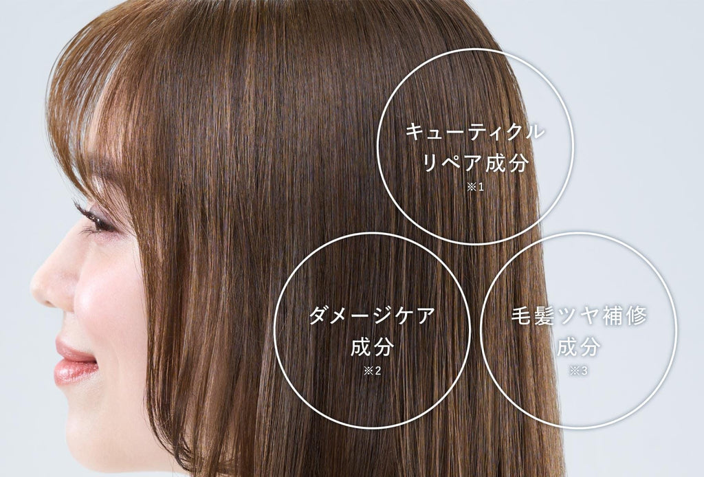 ReFa AIRA POINT KEEP smooth glossy hair with three care ingredient circles