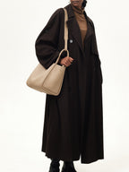 Songmont Large Song Bag Cream Apricot - worn cross-body