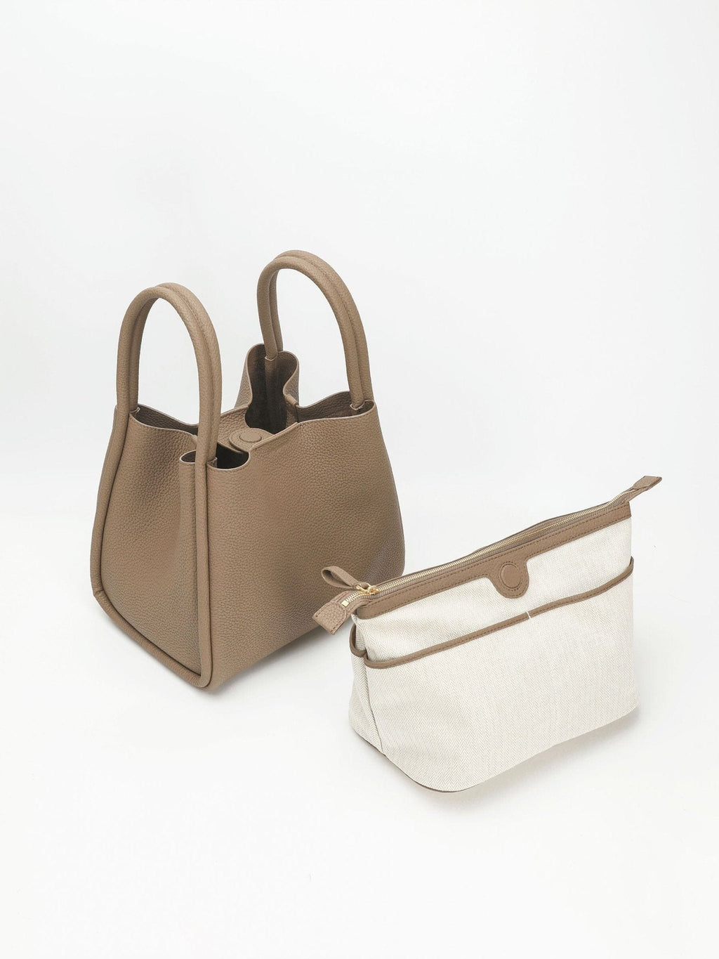 Songmont Large Song Bag Taupe - with zipped canvas inner pouch