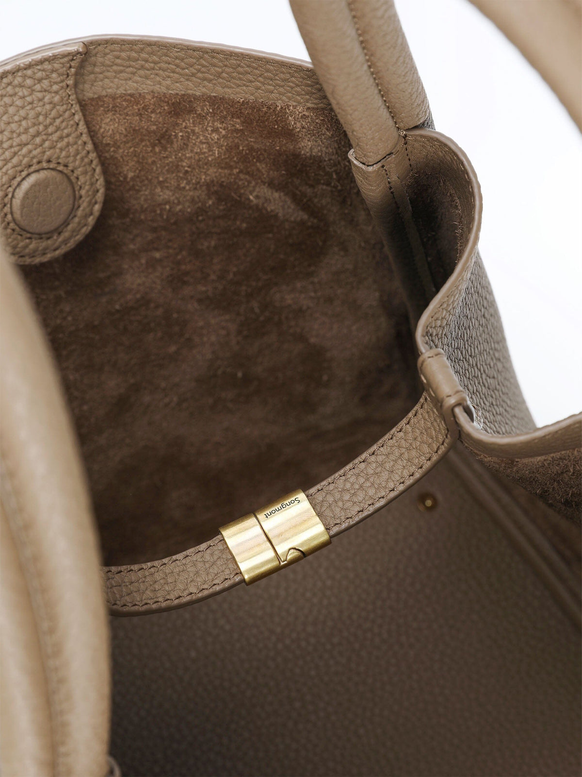 Songmont Large Song Bag Cream Apricot - interior detail