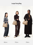 Songmont Large Song Bag - height comparison on three models