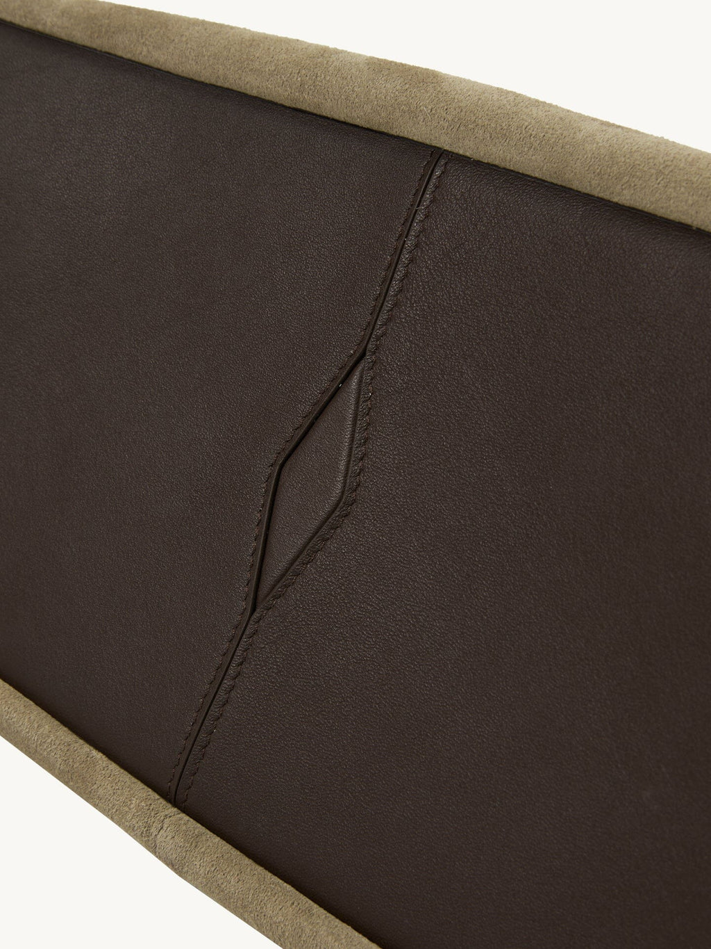 Songmont Large Yore Hobo Bag Dune Suede - nappa leather panel with diamond stitch detail