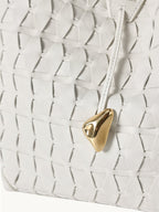 Songmont Lattice Bucket Bag Cloud - teardrop pull close-up