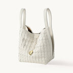 Songmont Lattice Bucket Bag Cloud - front view