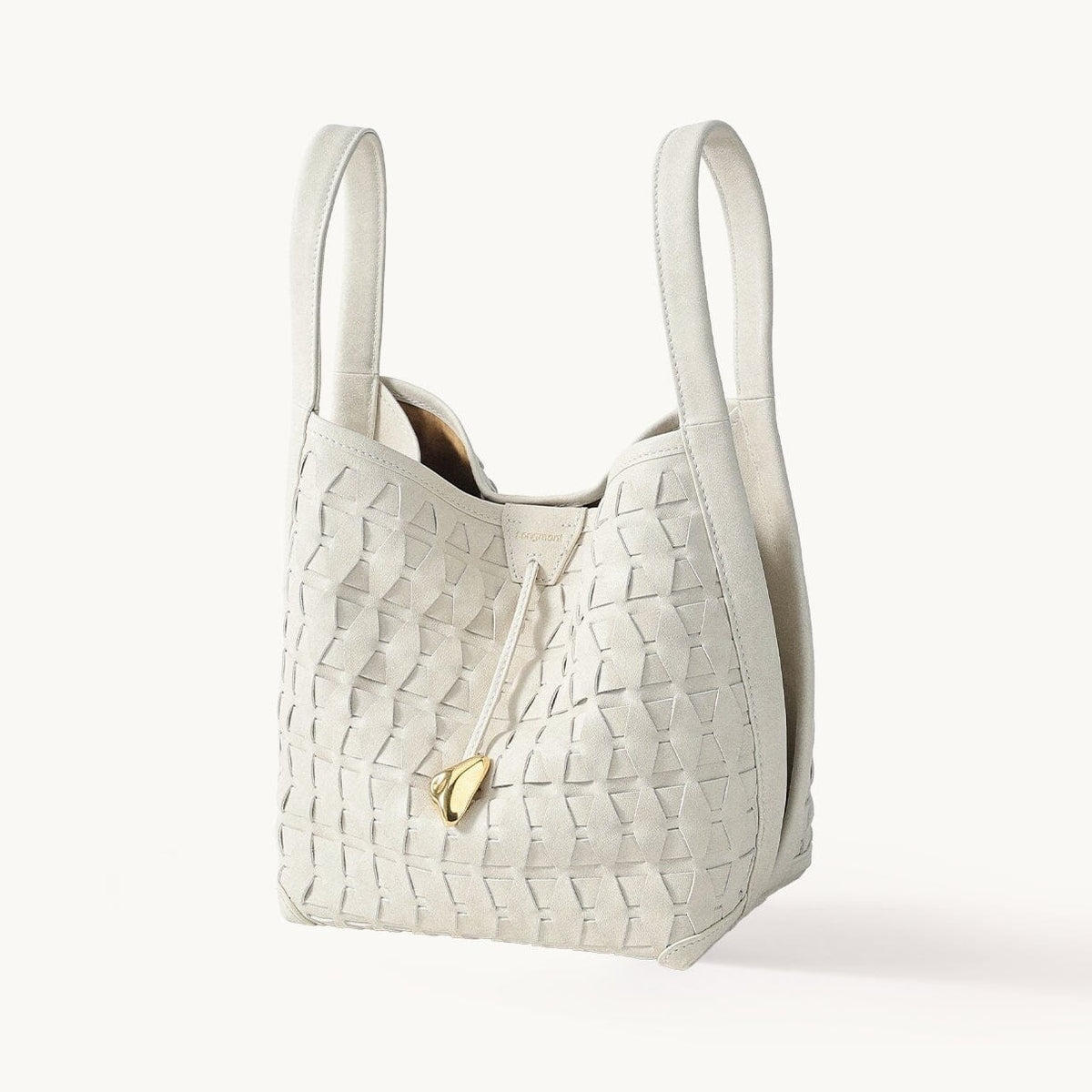 Songmont Lattice Bucket Bag Cloud - front view