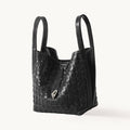Songmont Lattice Bucket Bag Onyx - front view