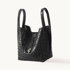 Songmont Lattice Bucket Bag Onyx - front view