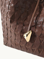 Songmont Lattice Bucket Bag Sandal - teardrop pull close-up