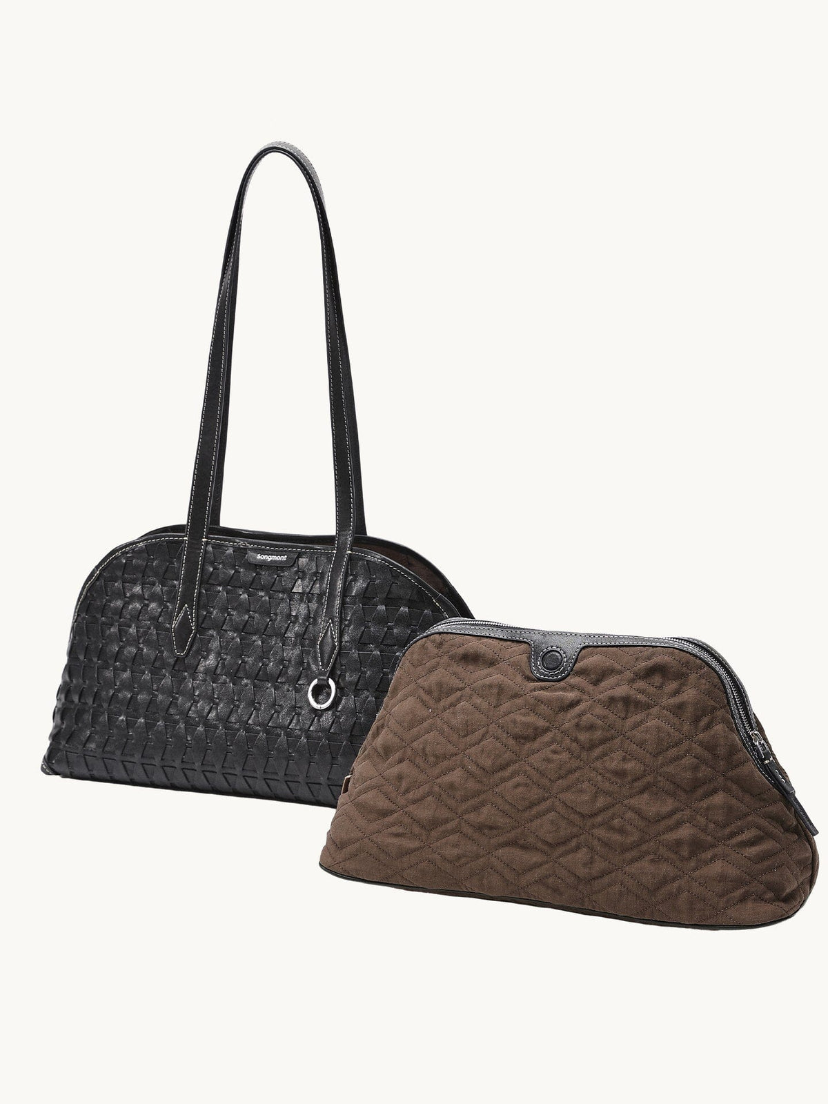 Songmont Lattice Shellseeker Bag Onyx - with organiser pouch