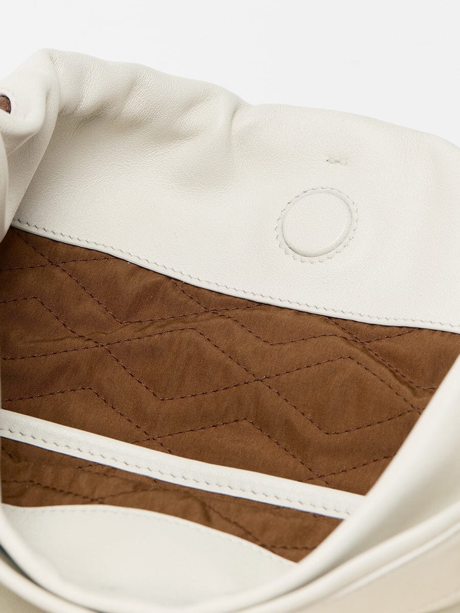 Songmont Medium Gather Bag - Cloud interior, quilted lining and embossed detail