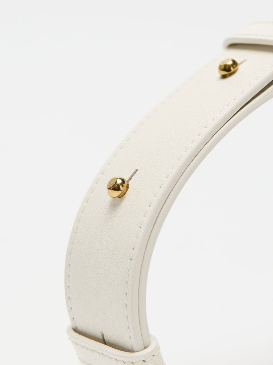 Songmont Medium Gather Bag - Cloud strap with gold studs, stitching detail