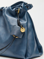 Songmont Medium Gather Bag - Navy with gold hardware and logo charm