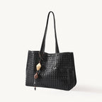 Songmont Medium Lattice Tote Onyx - front view