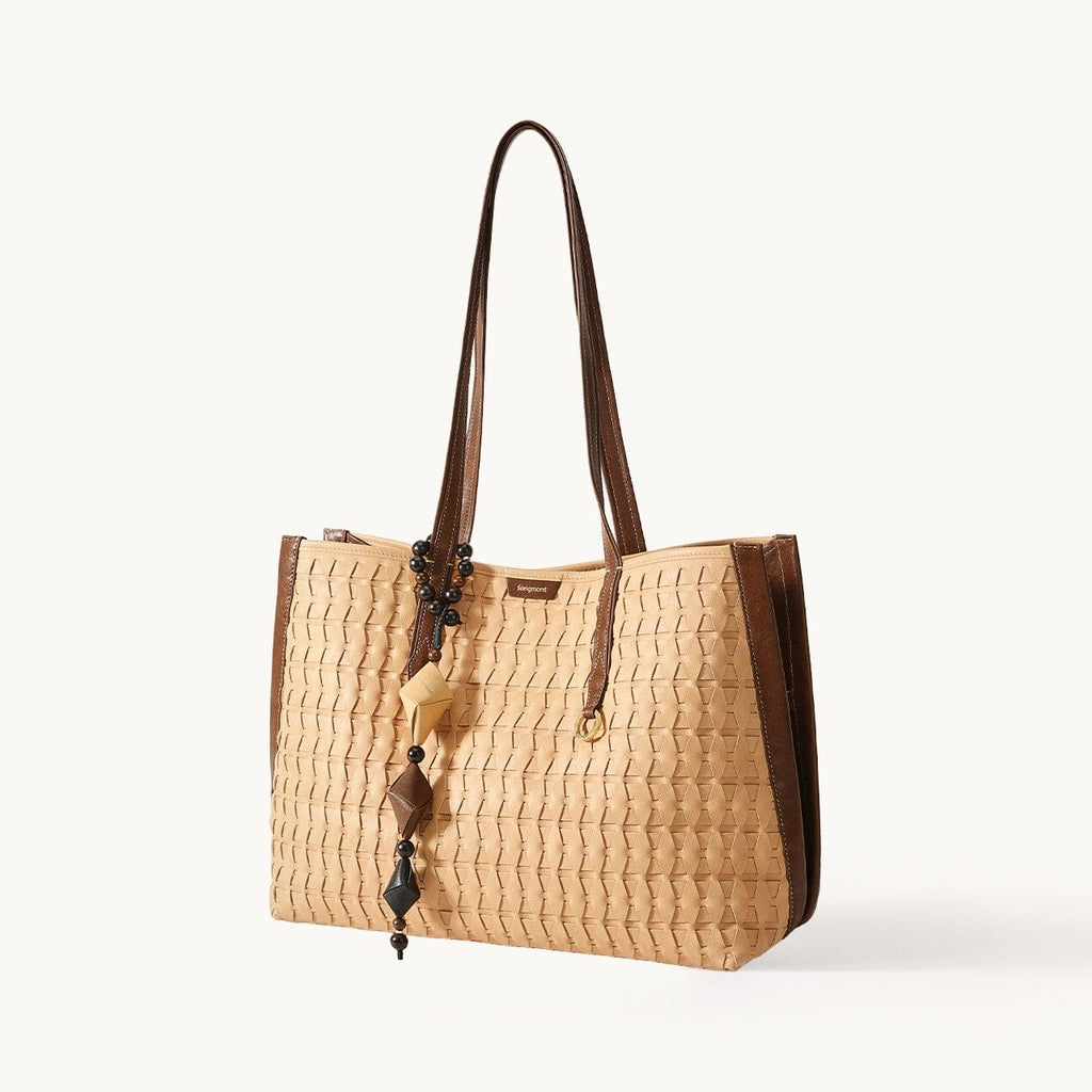 Songmont Medium Lattice Tote Sulfur - front view
