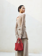 Songmont Medium Song Bag Poppy worn, side profile