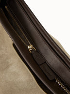 Songmont Medium Yore Hobo Bag Dune Suede hardware detail