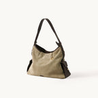 Songmont Medium Yore Hobo Bag Dune Suede lifestyle shot