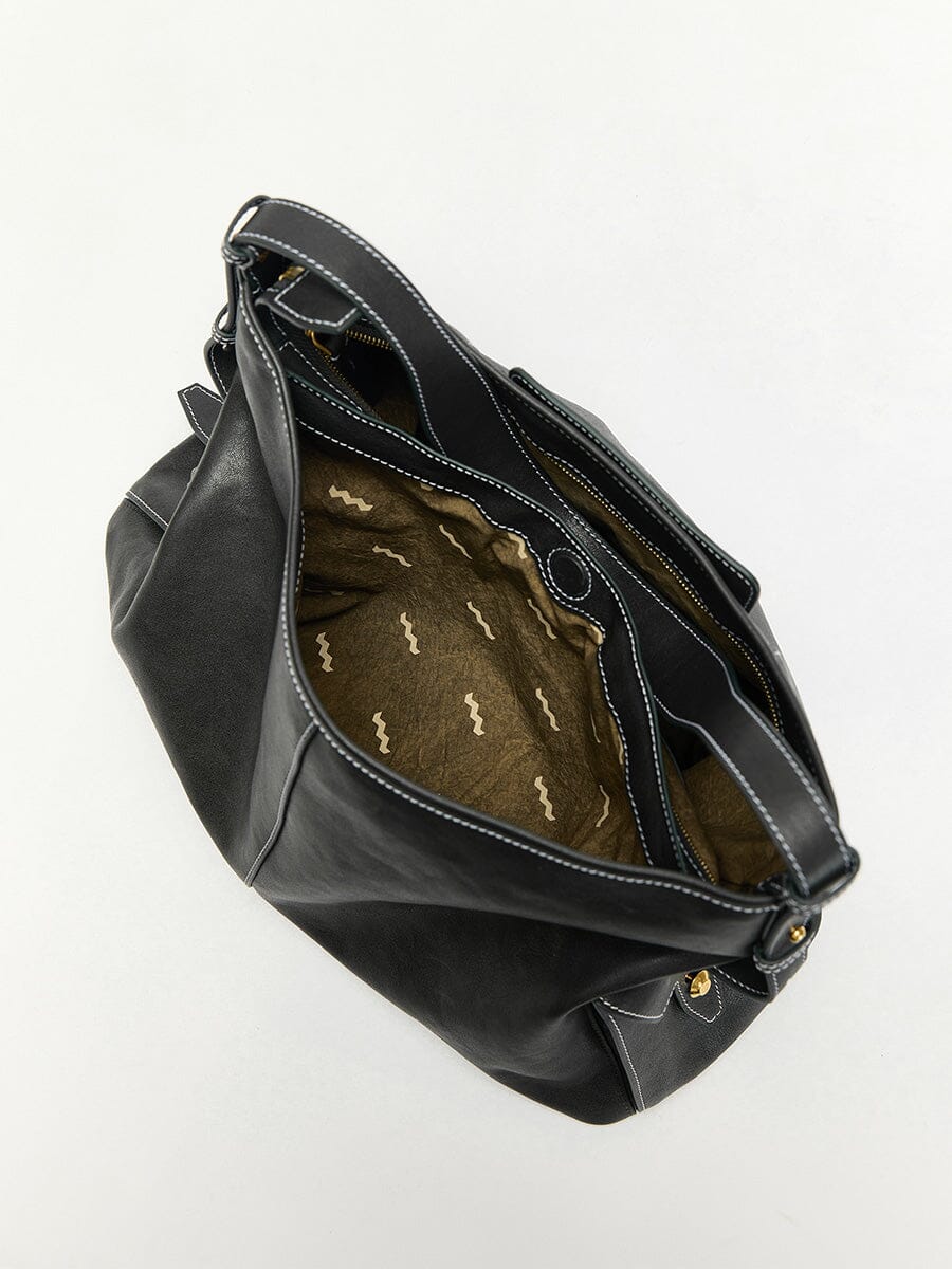 Songmont Medium Yore Hobo Bag Onyx hardware detail
