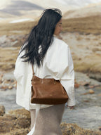 Songmont Medium Yore Hobo Bag Sandal three-quarter view