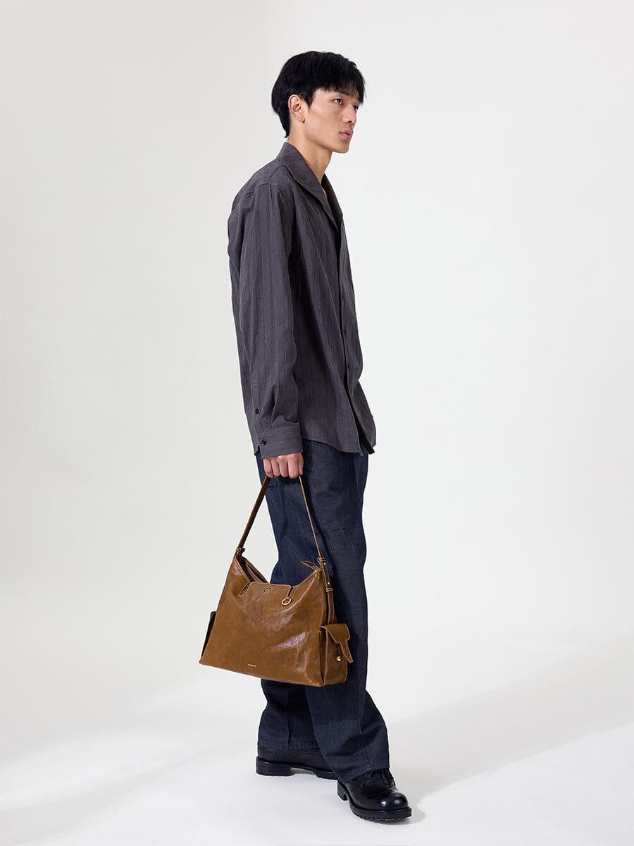 Songmont Medium Yore Hobo Bag Sandal interior compartments