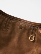 Songmont Medium Yore Hobo Bag Sandal Suede lifestyle shot