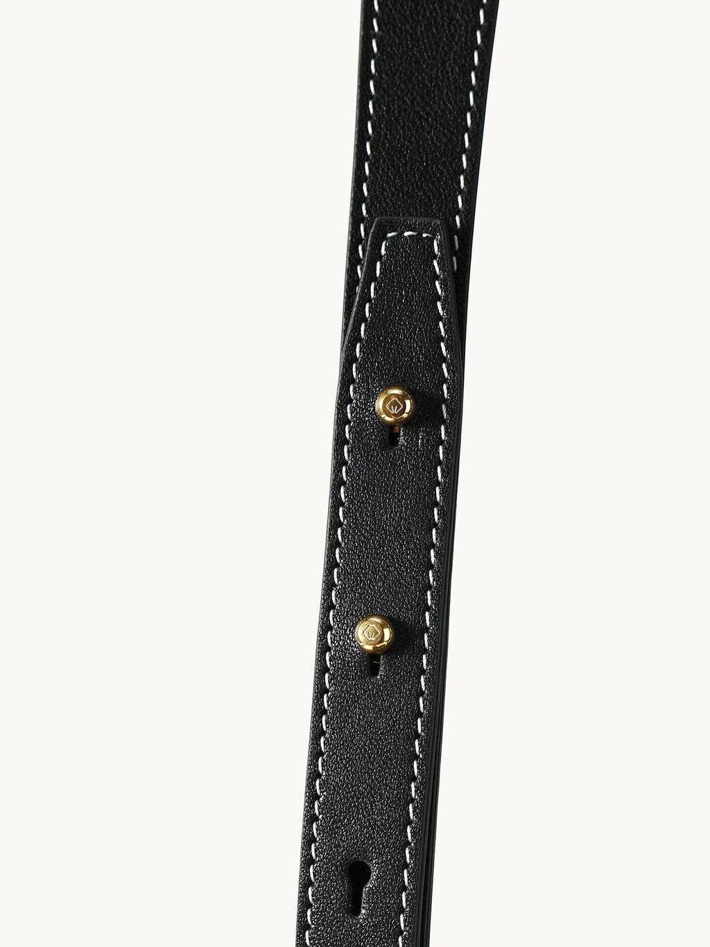 Songmont Mini Shan Backpack Onyx - adjustable strap with stitching and studs