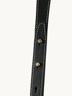 Songmont Mini Shan Backpack Onyx - adjustable strap with stitching and studs