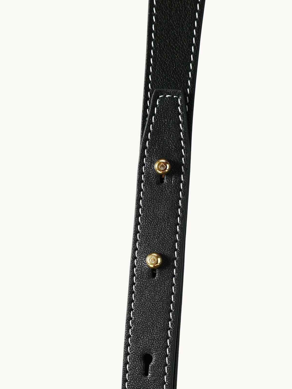 Songmont Mini Shan Backpack Onyx - adjustable strap with stitching and studs