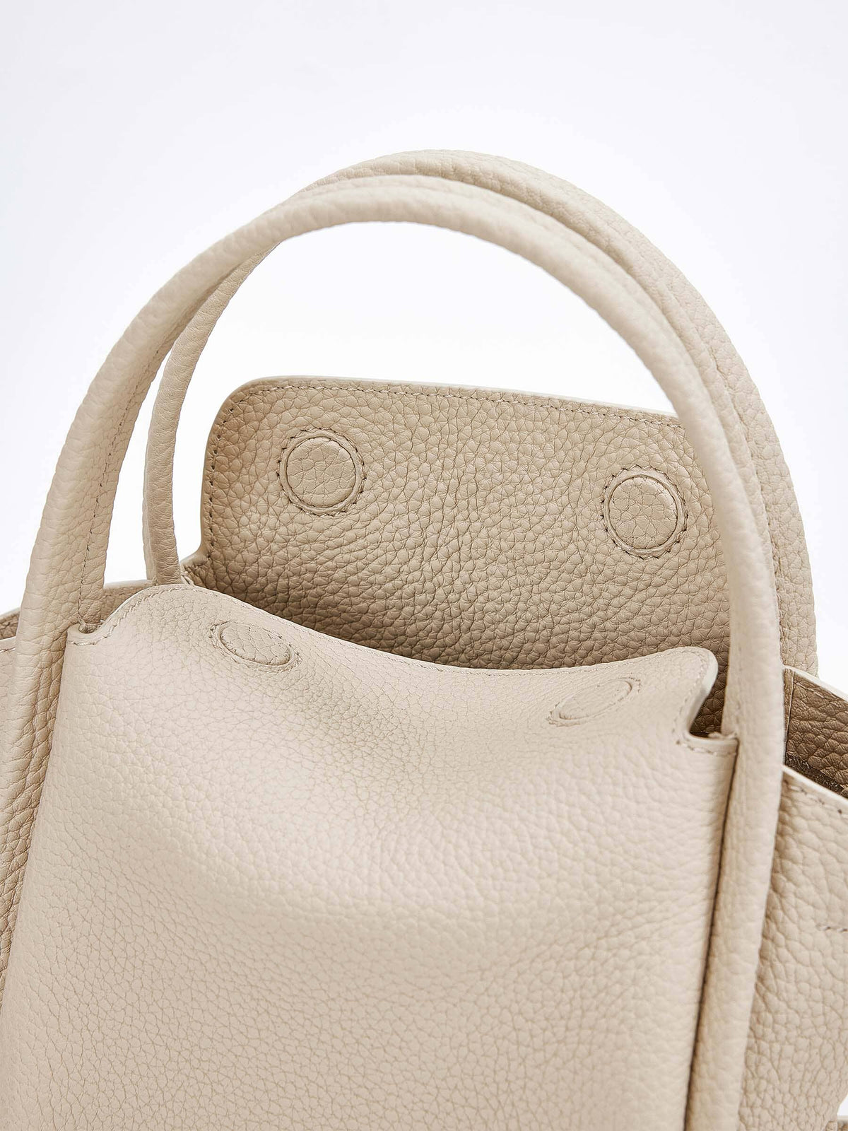 Songmont Mini Song Bag Ivory - top handle close-up