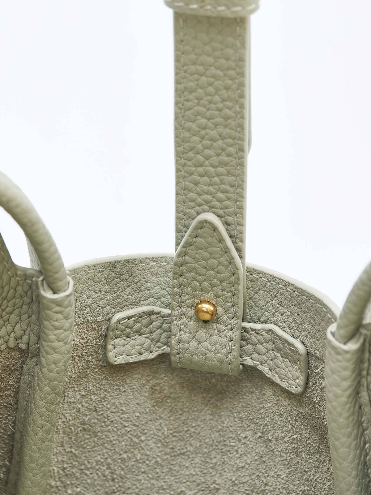 Songmont Mini Song Bag Jade - strap and interior tab detail