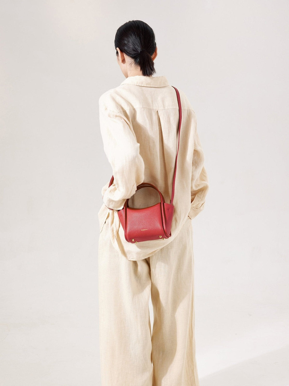 Songmont Mini Song Bag Lucky Red - worn cross-body