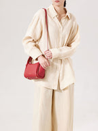 Songmont Mini Song Bag Lucky Red - worn cross-body, side view