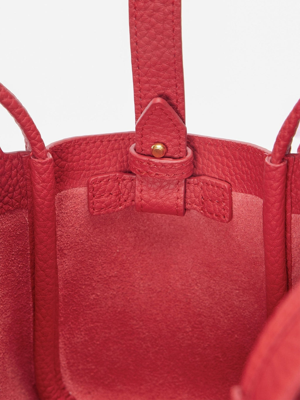 Songmont Mini Song Bag Lucky Red - strap and interior tab detail