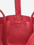 Songmont Mini Song Bag Lucky Red - strap and interior tab detail