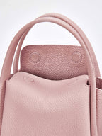 Songmont Mini Song Bag Pink - top handle and interior detail