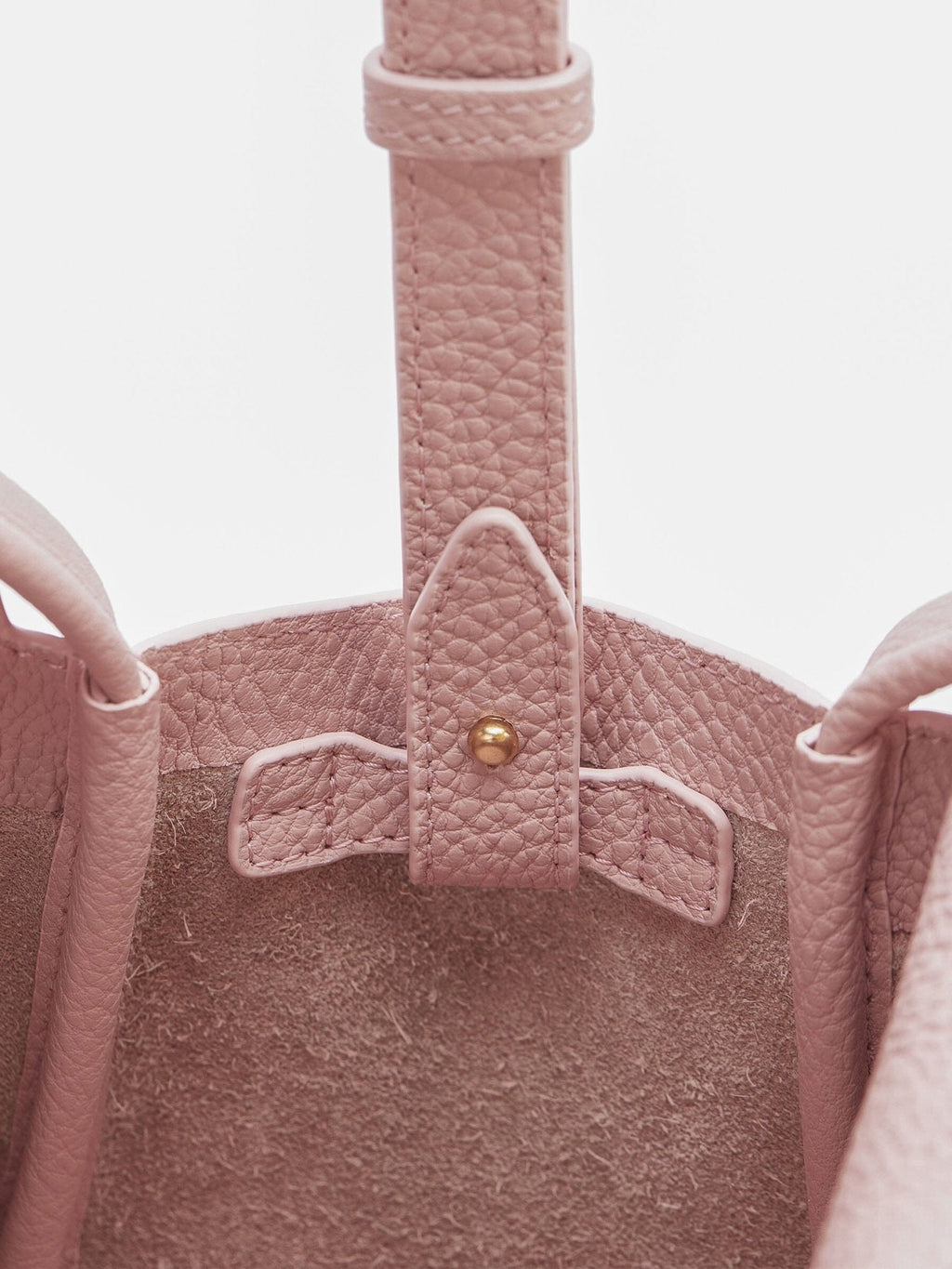 Songmont Mini Song Bag Pink - strap and interior tab detail