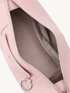 Songmont Mini Yore Camera Bag Peach - open zip showing the fabric lining