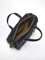 Songmont Mini Yore Duffle Bag Onyx - open top view showing the fabric lining