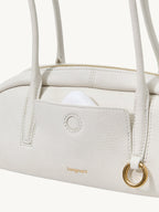 Songmont Mini Yore Toast Bag Cloud - front panel with AirPods in the slip pocket