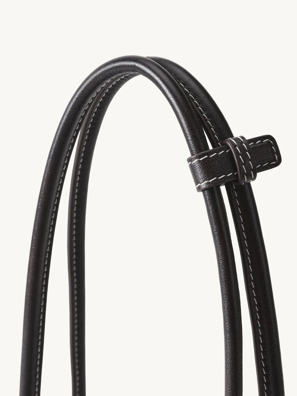 Songmont Mini Yore Toast Bag Ebony - looped shoulder straps with slider knot