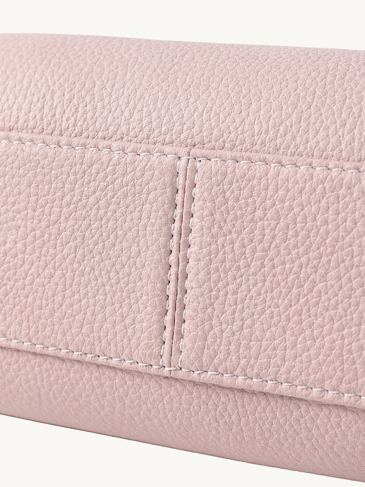 Songmont Mini Yore Toast Bag Peach - leather grain and stitching close-up