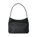 MONOROW Vena Bag Black woven leather front view