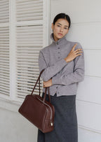 MONOROW Arc Bag - Burgundy styled look 8