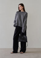 MONOROW Blanc Medium Bag - Black styled look 12